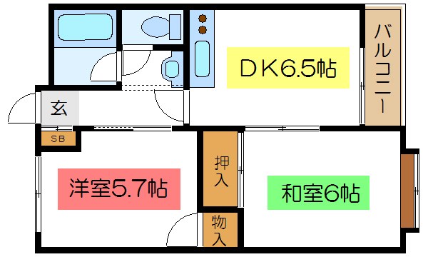 ラ・ヴューデ・プラタン 101号室 間取り