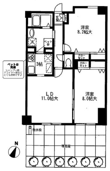 カーロヴィレッタカサイ 間取り図