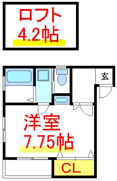 フラッツ泉Ⅱ   間取り