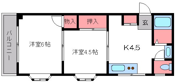平和ハイツ 101号室 間取り