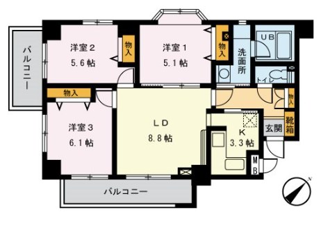 ユーキャッスル 間取り