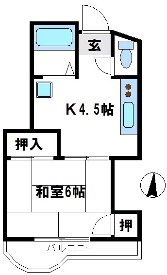明宏ビル 402号室 間取り