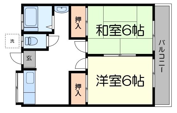 ハイツ竹沢 202号室 間取り