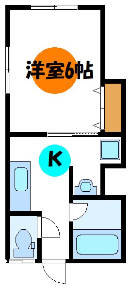 みかど荘 206号室 間取り