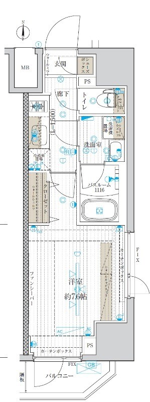 フュージョナル千住緑町 間取り