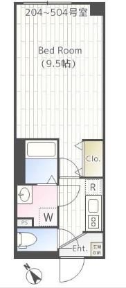 コーラルテラス南砂 204号室 間取り
