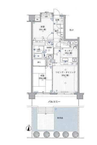 日神パレステージ新小岩第3 間取り図