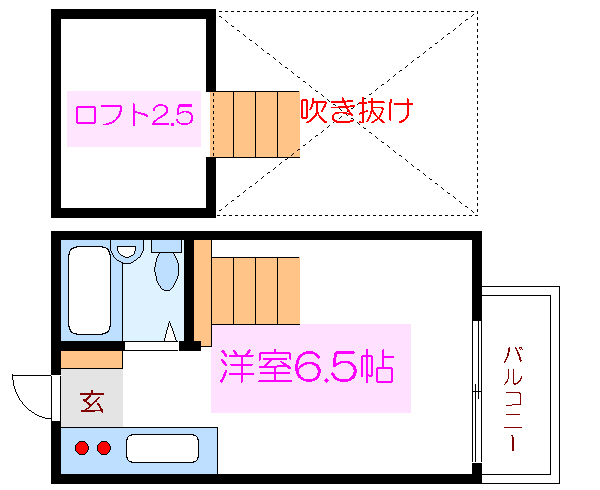 日宏ハイツB 間取り図