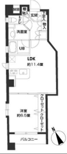 カスタリア新富町Ⅳ 間取り
