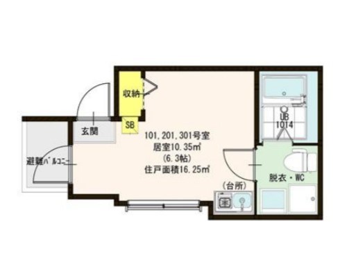 ハーモニーテラス青井Ⅵ 101号室 間取り
