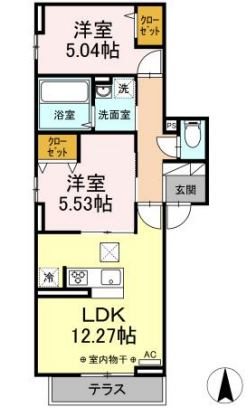 アンソレイエ 間取り図