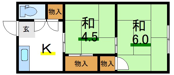 松岡荘A 間取り図