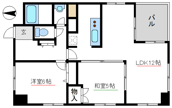 PRISM COURT平井 間取り図