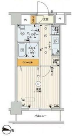 スカイコートパレス大島 間取り図