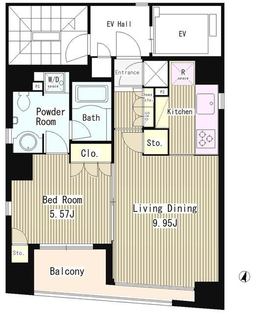 コートラクリア日本橋 間取り図