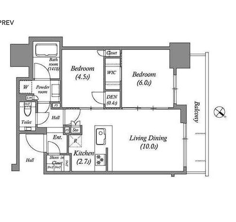 シティタワー千住大橋 間取り図