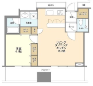 リガーレ日本橋人形町   間取り