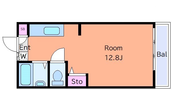 ＡＳＡＨＩハイツＢ棟 間取り