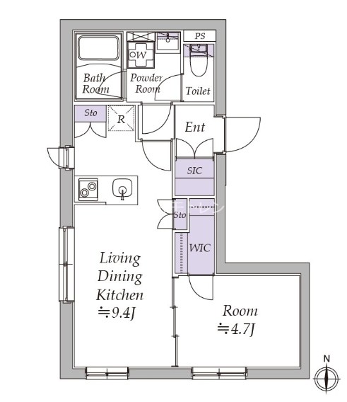 アトリオフラッツ日暮里 間取り図
