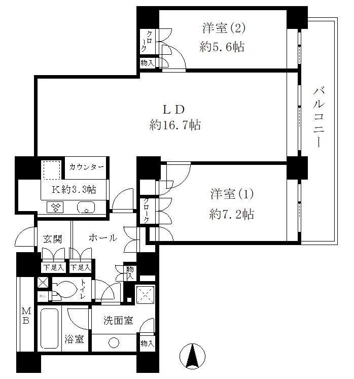 リバーポイントタワー 間取り