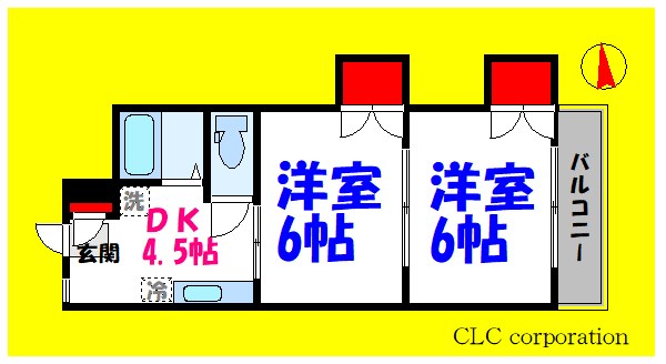 エンゼルハイム 203号室 間取り