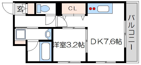 ロイヤルパレス 201号室 間取り