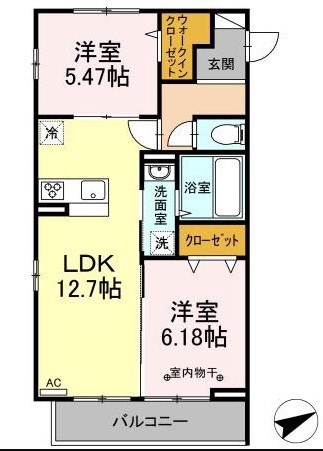クーラクーD　 間取り