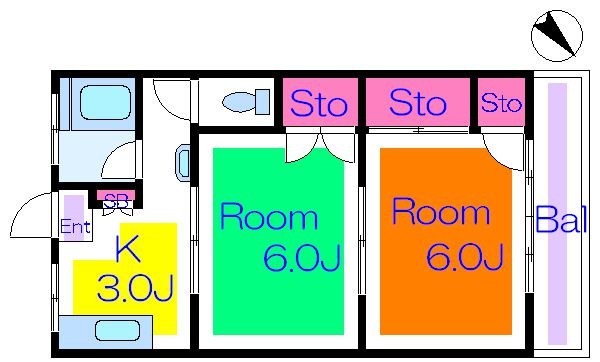 第二コーポ保木間 間取り図