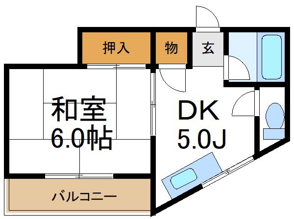 ハイム石橋 301号室 間取り