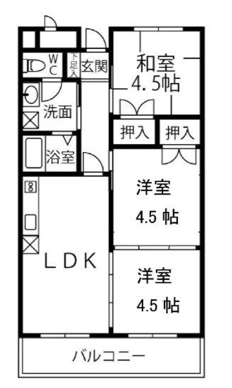 ガーデンコート碌山 間取り