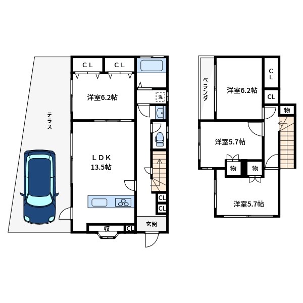 大瀬貸家 間取り