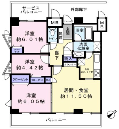 リバーサイド白髭 間取り
