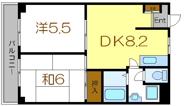 パームスプリングス 間取り図