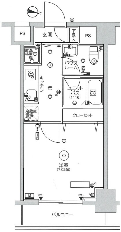 スカイコートパレス大島 間取り図