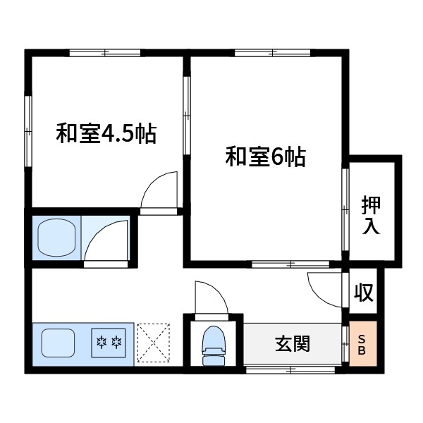 晴美荘 間取り図