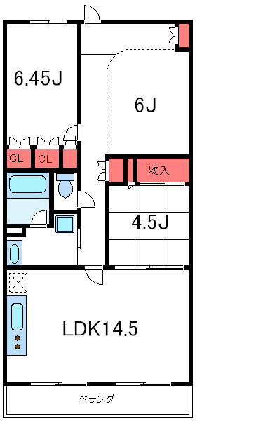 パークテラスイーリス  112号室 間取り