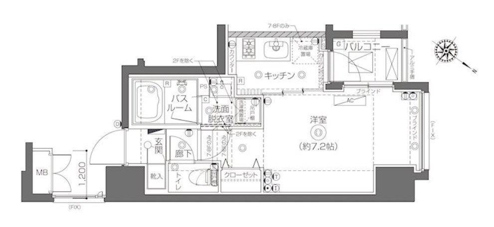 ZOOM月島  間取り
