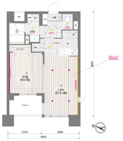 ドゥーエ月島   間取り