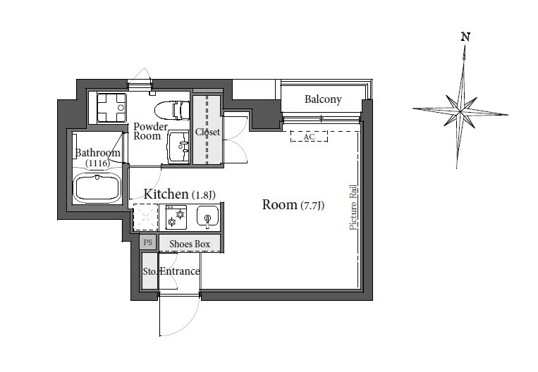 ＧＡＬＥＴＴＥ　ＫＡＭＥＩＤＯ 間取り