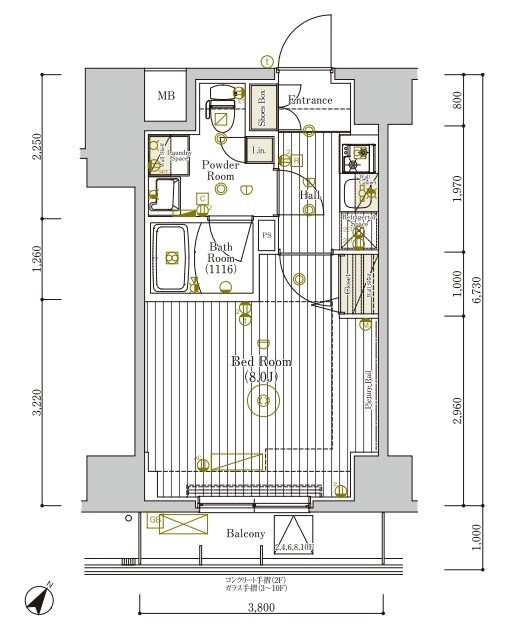 ミライズ新小岩マーロ 間取り