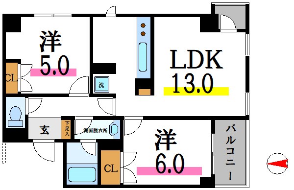 カーサマリアージュササキ  間取り