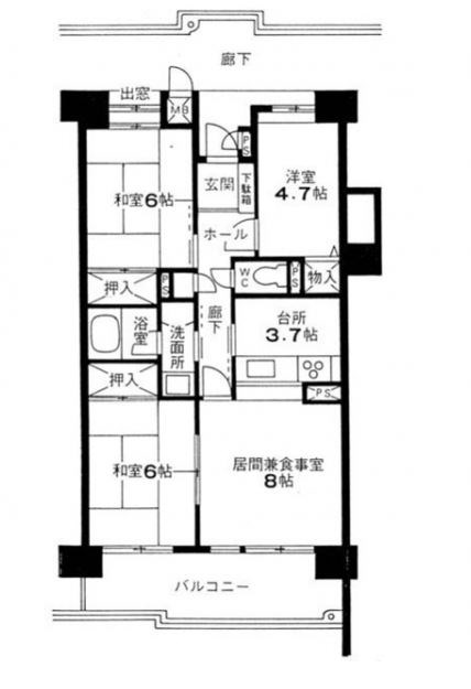 けやき通り南4番館  間取り