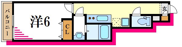 リブリ・Juno 106号室 間取り