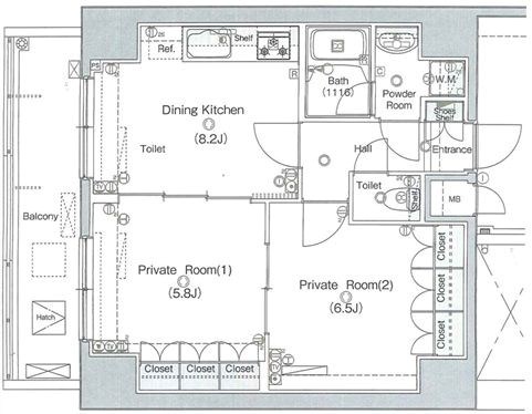 グラントレゾール浅草 間取り