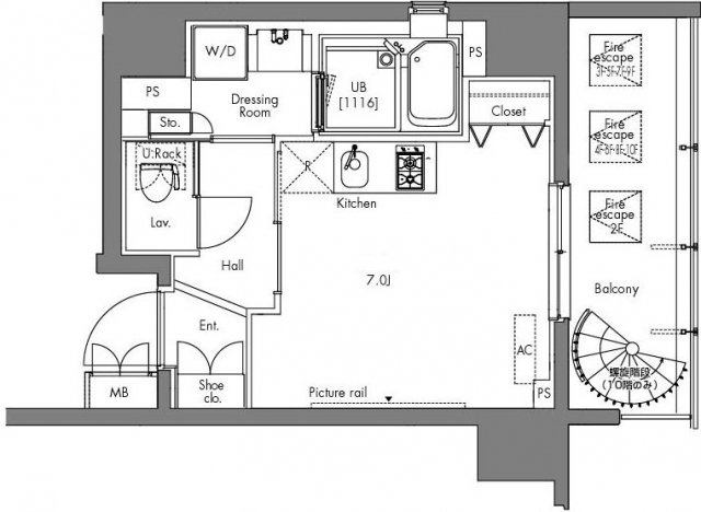 プラウドフラット隅田リバーサイド   間取り