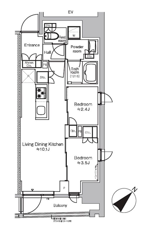 プラウドフラット日本橋馬喰町 間取り
