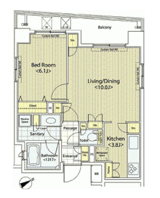 カスタリア銀座Ⅱ 間取り