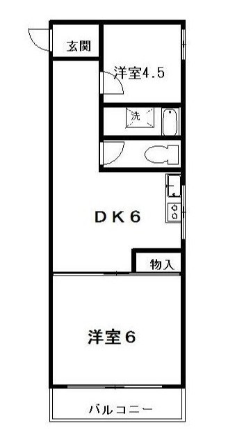 ウツイ商事第１ビル 5B号室 間取り