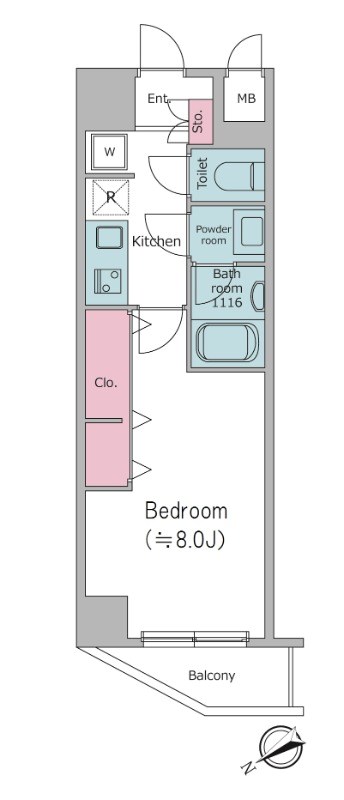 エルスタンザ清澄白河  間取り