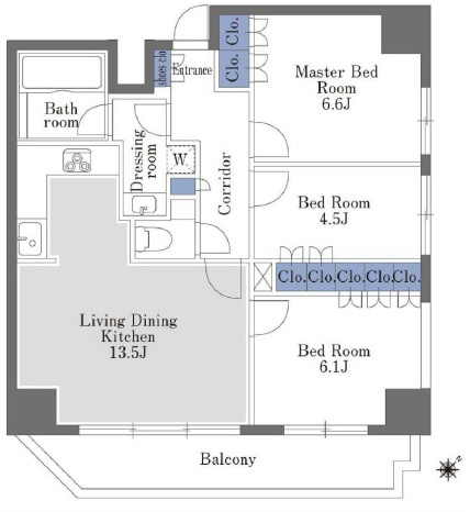 ドゥーエ日本橋  間取り